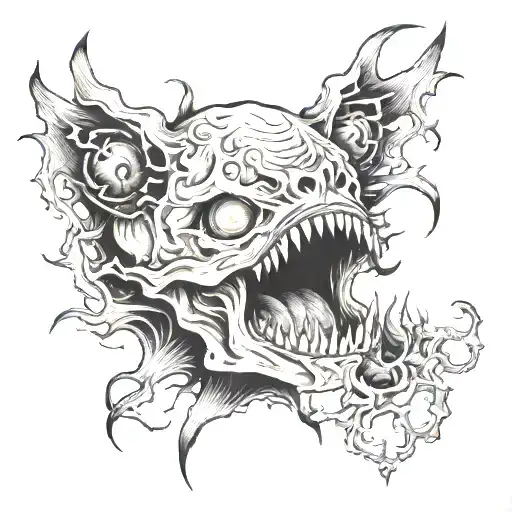 Terrifying nightmare tattoo design idea