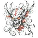 Terrifying nightmare tattoo design idea