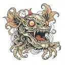 Terrifying nightmare tattoo design idea