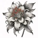 Red Spider Lily tattoo design idea