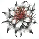 Red Spider Lily tattoo design idea