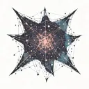 Sagittarius constellation made only from stars. connect the constellation with spider web using a different color tattoo design idea