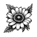 nebraska state flower and colorado state flower tattoo design idea