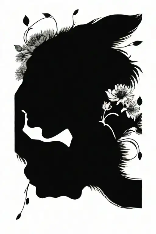 Design a floral tattoo with thistle, roses, cornflowers, shamrock flowers, dafodil  and lily of the valley tattoo design idea