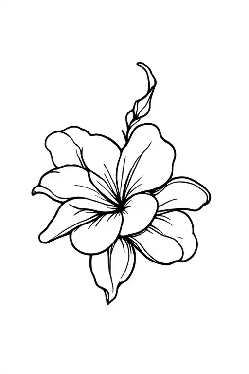 ocean sunrise plumeria tattoo design idea