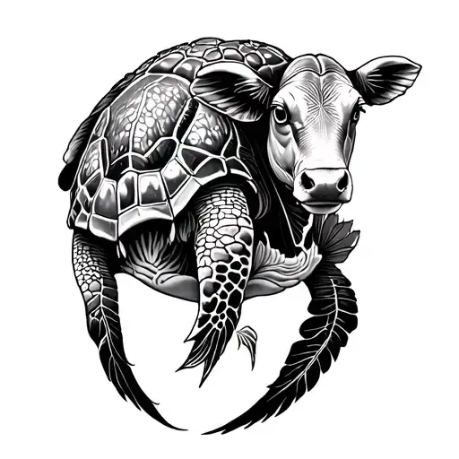 Male calf tattoo inspired Colombian ocean life corals, mangroves, turtle, tropical fish. Japanese Irezumi Viking  tattoo design idea