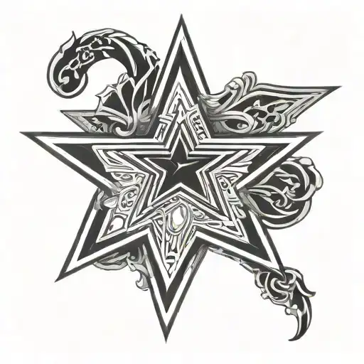 Dallas cowboys star tattoo design idea