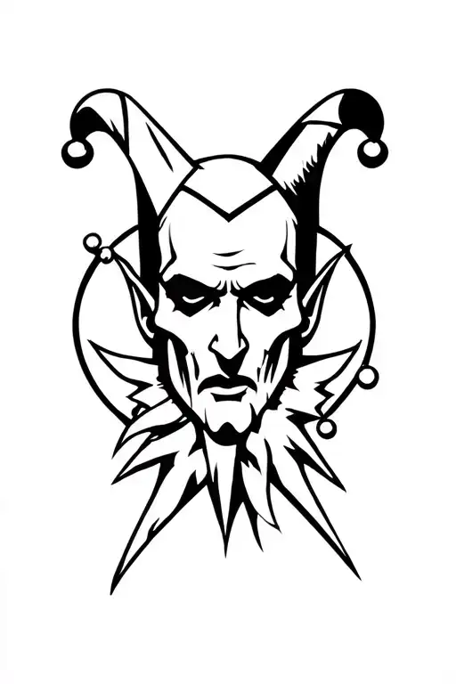 court jester tattoo design idea