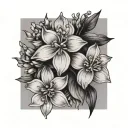 lilac flowers tattoo design idea