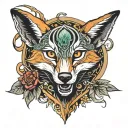Loki fox tattoo design idea