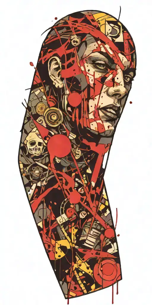 comic panel styled tattoo tattoo design idea