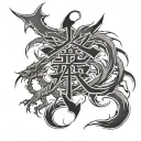 kanji lone tattoo design idea