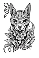 Mantle with patterns tattoo design idea