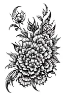 Mantle with patterns tattoo design idea