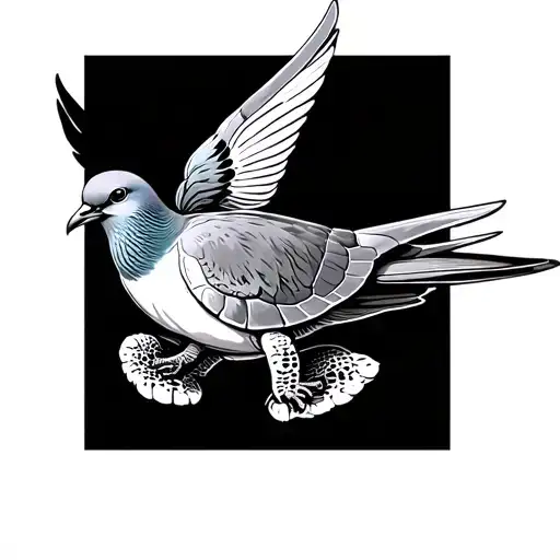Turtle Dove tattoo design idea