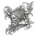 Neptune half sleeve tattoo design idea
