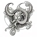 Neptune half sleeve tattoo design idea