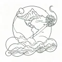 element earth tattoo design idea