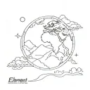 element earth tattoo design idea