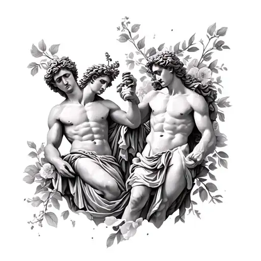 Apollo And Dionysus tattoo design idea