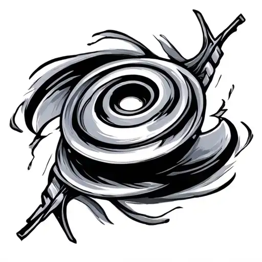 spinning top tattoo design idea