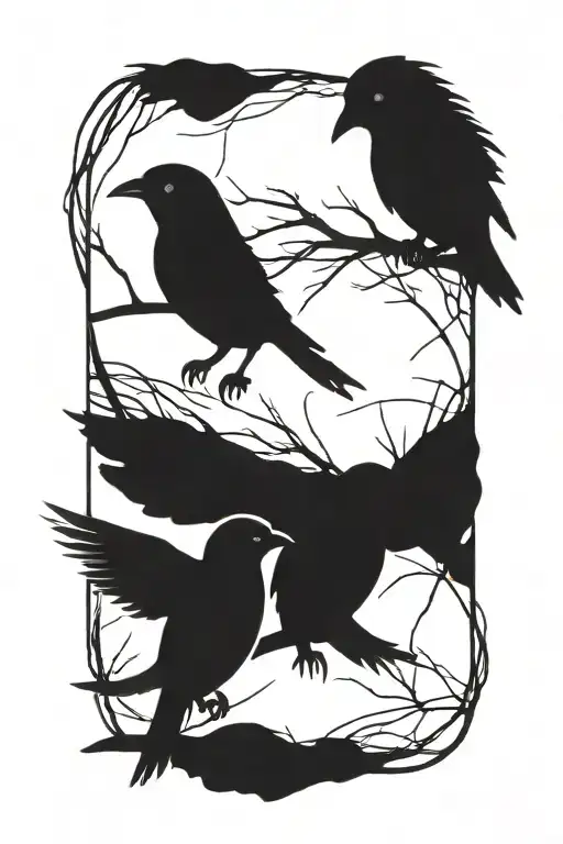 3 little birds silhouet that's going tattoo design idea