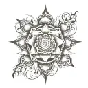 lotus flower mandala tattoo design idea