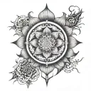 lotus flower mandala tattoo design idea