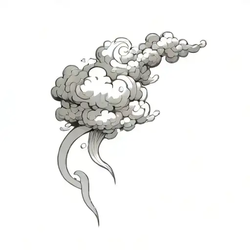 Filler Clouds and Smoke tattoo design idea
