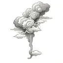 Filler Clouds and Smoke tattoo design idea