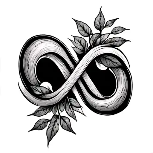 Ayahuasca vine in shape of infinity symbol tattoo design idea