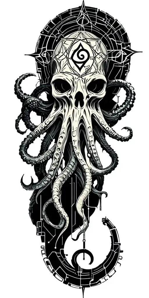 "Strange Aeons" "Strange Aeons" "Strange Aeons" "Even Death May Die" Cthulhu Symbols, the Elder Sign, Lovecraftian Nightmare, Eldritch Horror tattoo design idea