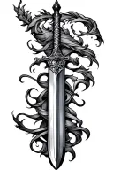 sword of Damocles tattoo design idea