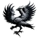 Black Phoenix tattoo design idea