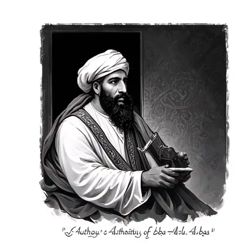 Al -Abbas stop with his sentences on the authority of Imam Aba Fadl Al -Abbas tattoo design idea