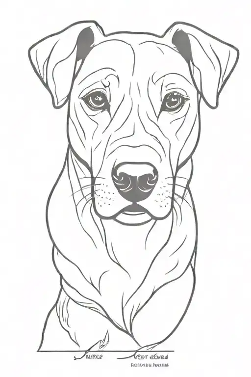 dog breed tattoo design idea
