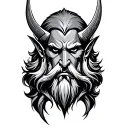 Odin Face tattoo design idea