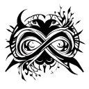 Love and infinity tattoo design idea