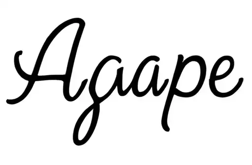"Agape" tattoo design idea