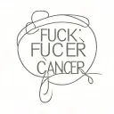 text "FUCK CANCER" tattoo design idea