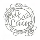 text "FUCK CANCER" tattoo design idea