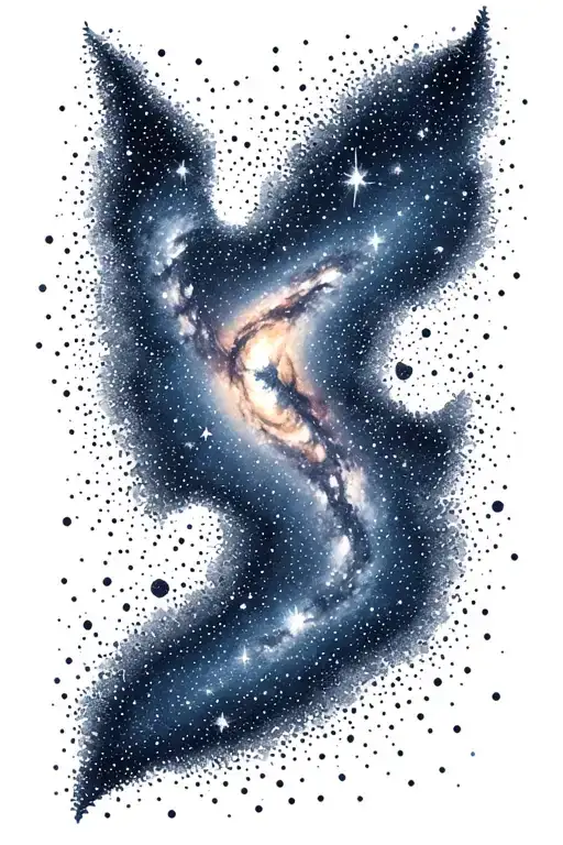 milky way galaxy tattoo design idea