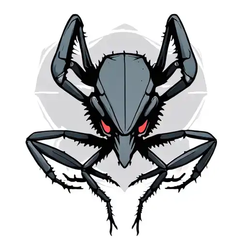 A trival mantis tattoo design idea