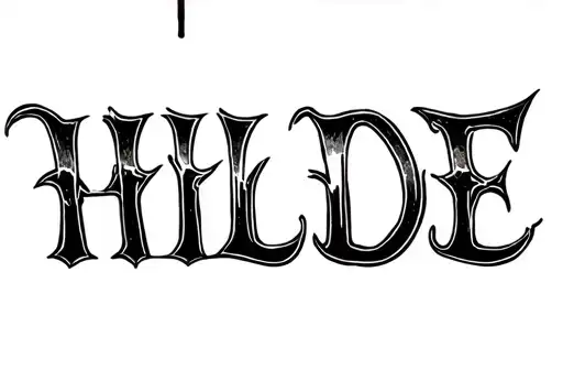 "HILDE" tattoo design idea