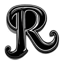 three dainty R's in cursive font tattoo design idea