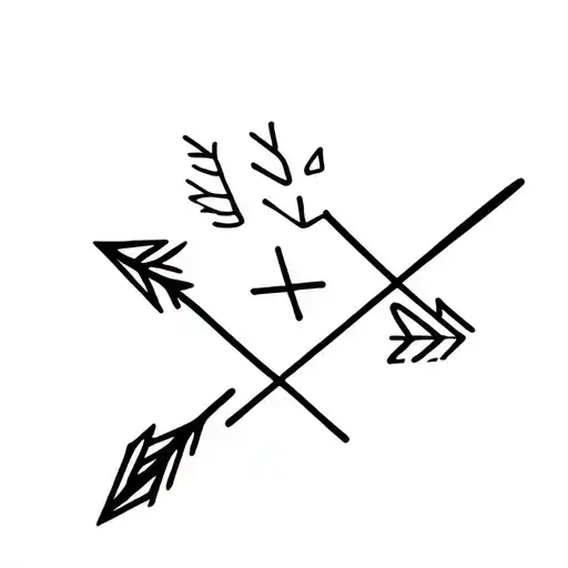 true north arrow tattoo design idea