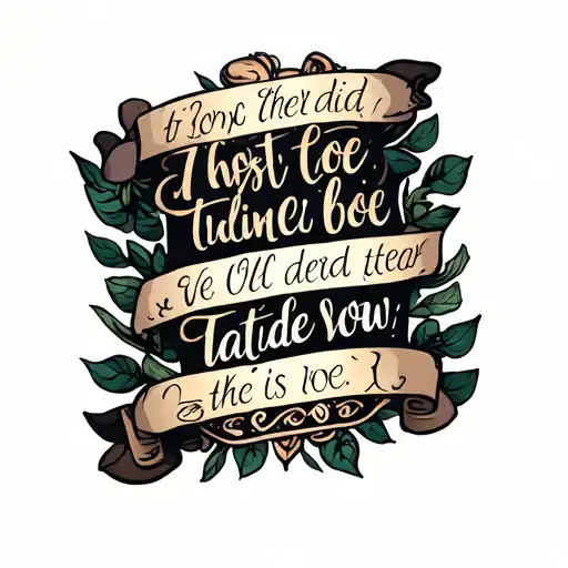 bible verse written tattoo design idea