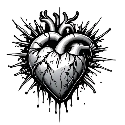 Heart Attack tattoo design idea