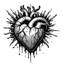 Heart Attack tattoo design idea