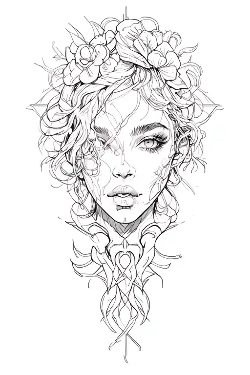 Blackout tattoo depicting tattoo design idea